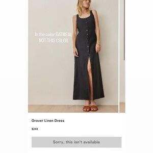 Reformation Grover Linen Dress in Oatmeal